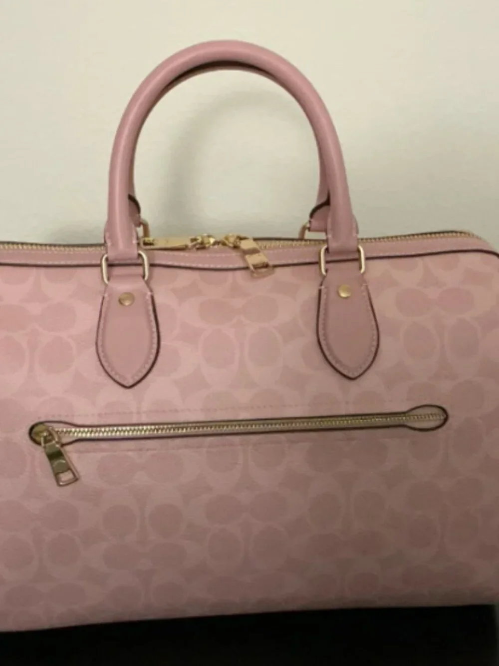Like New Coach Large Powder Pink Rowan - Picture 4 of 9